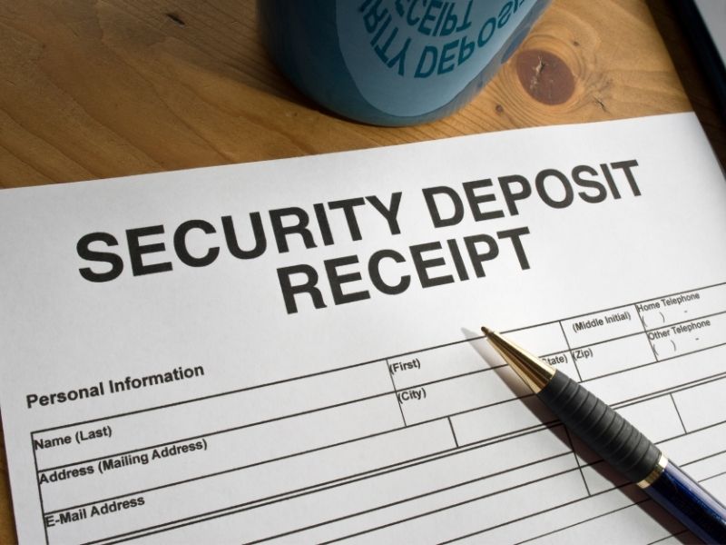 security deposit washington receipt